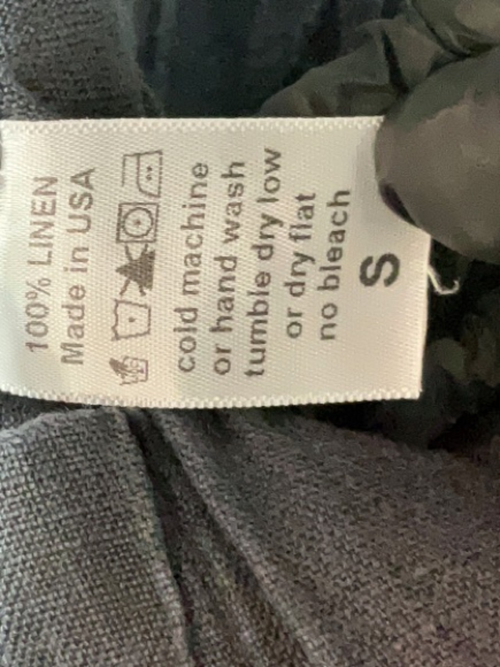 BLACK CRANE Grey Linen Carpenter Pants Size Small - Picture 8 of 9